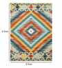 Multicolor Wool Abstract 72 x 48 Inches Hand Woven Dhurrie