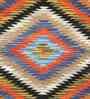 Multicolor Wool Abstract 72 x 48 Inches Hand Woven Dhurrie