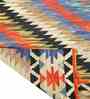 Multicolor Wool Abstract 72 x 48 Inches Hand Woven Dhurrie