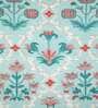 Green Wool Floral 84 x 60 Inches Hand Woven Dhurrie