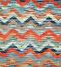 Multicolor Wool Abstract 96 x 60 Inches Hand Woven Dhurrie