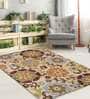 Buy Multicolor Floral Wool and Art Silk 4 ft x 6 ft Hand Tufted Carpet