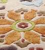 Buy Multicolor Floral Wool and Art Silk 4 ft x 6 ft Hand Tufted Carpet