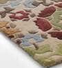 Buy Multicolor Wool And Art Silk Floral 5 x 7 Feet Hand Tufted Carpet