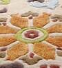 Buy Multicolor Wool And Art Silk Floral 5 x 7 Feet Hand Tufted Carpet