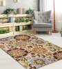 Buy Multicolor Wool And Art Silk Floral 5 x 7 Feet Hand Tufted Carpet