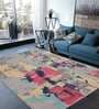 Buy Multicolor Wool and Viscose Abstract 5 x 7 Feet Hand Tufted Carpet