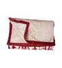 Red Wool Floral 350 GSM Premium Double bed blanket