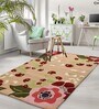 Buy Multicolor Wool Floral 4 ft x 6 ft Hand Tufted Carpet Carpet
