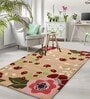 Buy Multicolor Wool Floral 5 ft x 7 ft Hand Tufted Carpet Carpet