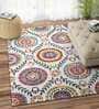 Multicolor Wool Floral 5 x 8 Feet Hand Tufted Carpet