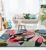 Buy Multicolor Wool Floral 6 ft x 9 ft Hand Tufted Carpet Carpet