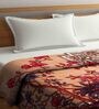 Multicolor Wool Floral 800 GSM Double Bed Blanket