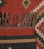 Multicolor Wool & Jute Geometric 108 x 72 Inches Hand Woven Dhurries