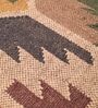 Multicolor Wool & Jute Abstract 108 x 72 Inches Hand Woven Dhurries