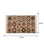 Multicolor Wool & Jute Geometric 108 x 72 Inches Hand Woven Dhurries