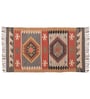 Multicolor Wool & Jute Traditional 108 x 72 Inches Hand Woven Dhurries