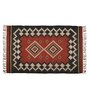 Multicolor Wool & Jute Geometric 108 x 72 Inches Hand Woven Dhurries