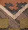 Multicolor Wool & Jute Traditional 108 x 72 Inches Hand Woven Dhurries