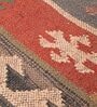 Multicolor Wool & Jute Traditional 108 x 72 Inches Hand Woven Dhurries