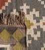 Multicolor Wool & Jute Traditional 108 x 72 Inches Hand Woven Dhurries