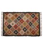 Multicolor Wool & Jute Abstract 60 x 36 Inches Hand Woven Dhurries