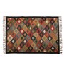 Multicolor Wool & Jute Geometric 60 x 36 Inches Hand Woven Dhurries