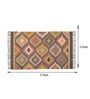Multicolor Wool & Jute Abstract 60 x 36 Inches Hand Woven Dhurries