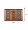 Multicolor Wool & Jute Geometric 60 x 36 Inches Hand Woven Dhurries