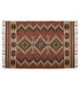 Multicolor Wool & Jute Abstract 72 x 48 Inches Hand Woven Dhurries
