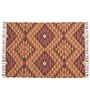 Multicolor Wool & Jute Geometric 72 x 48 Inches Hand Woven Dhurries