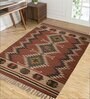 Multicolor Wool & Jute Abstract 72 x 48 Inches Hand Woven Dhurries