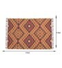 Multicolor Wool & Jute Geometric 72 x 48 Inches Hand Woven Dhurries