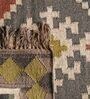 Multicolor Wool & Jute Traditional 72 x 48 Inches Hand Woven Dhurries