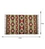 Multicolor Wool & Jute Geometric 72 x 48 Inches Hand Woven Dhurries