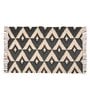 Black Wool & Jute Geometric 72 x 48 Inches Hand Woven Dhurries