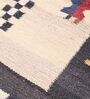 Multicolor Wool & Jute Abstract 72 x 48 Inches Hand Woven Dhurries