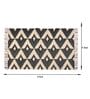 Black Wool & Jute Geometric 72 x 48 Inches Hand Woven Dhurries