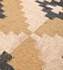 Multicolor Wool & Jute Geometric 96 x 60 Inches Hand Woven Dhurries