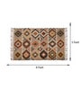 Multicolor Wool & Jute Geometric 96 x 60 Inches Hand Woven Dhurries