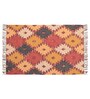 Multicolor Wool & Jute Abstract 96 x 60 Inches Hand Woven Dhurries