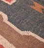 Multicolor Wool & Jute Abstract 96 x 60 Inches Hand Woven Dhurries