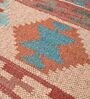 Multicolor Wool & Jute Abstract 96 x 60 Inches Hand Woven Dhurries