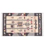 Multicolor Wool & Jute Abstract 96 x 60 Inches Hand Woven Dhurries