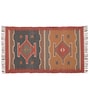 Multicolor Wool & Jute Abstract 96 x 60 Inches Hand Woven Dhurries