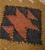 Multicolor Wool & Jute Geometric 96 x 60 Inches Hand Woven Dhurries