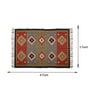 Multicolor Wool & Jute Geometric 96 x 60 Inches Hand Woven Dhurries
