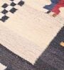 Multicolor Wool & Jute Abstract 96 x 60 Inches Hand Woven Dhurries