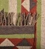 Multicolor Wool & Jute Geometric 96 x 60 Inches Hand Woven Dhurries