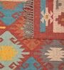 Multicolor Wool & Jute Abstract 96 x 60 Inches Hand Woven Dhurries